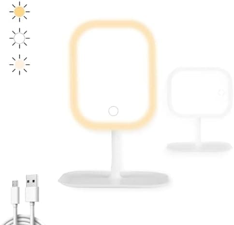 Schminkspiegel mit Beleuchtung & Wiederaufladbare Touch Funktion für das Zuhause & Reise