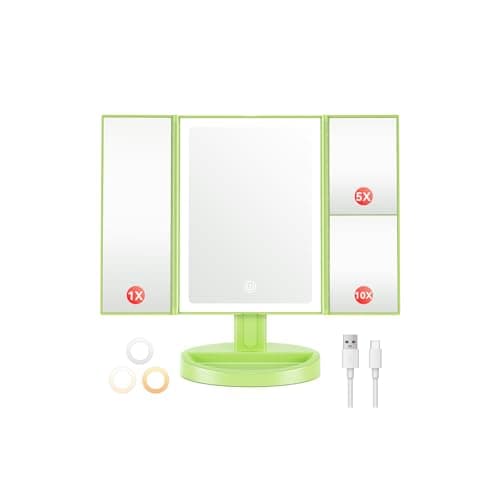 Auxmir Kosметikspiegel mit Beleuchtung und Vergrößerungserfahrung
Auxmir LED Tischspiegel für Beautyenthusiaste mit 3 Li
