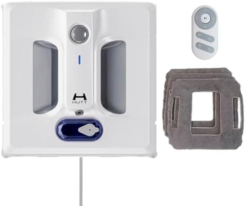Hutt W8 Fensterputzroboter Für Glas, Fliesen und Wintergärten mit 2-Fach Sprühsystem und Kantenerkennung (80ml Tank, 380