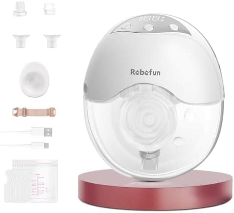 Robofun Milchpumpe Elektrisch Freihändig, Handsfreemit Staubschutzdeckel, Breast Pump Electric 19mm/21mm/24mm Flansch-1