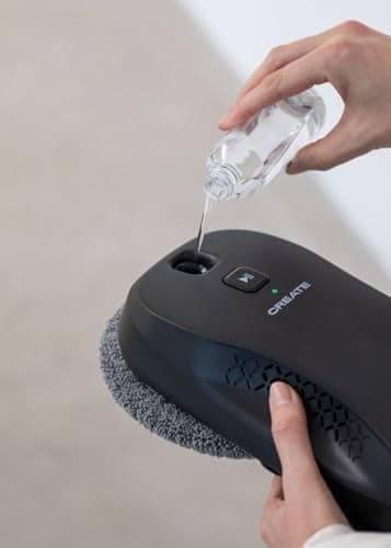 /WIPEBOT PRO Automatischer Fensterputzroboter - Doppelter Wasserablauf, 2 Sprühstufen & Ecken-erkennung 60ml Tank 5m Sic