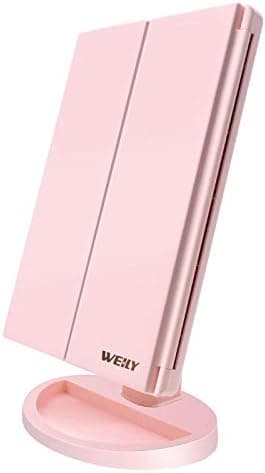 WEILY Kosmetikspiegel mit LED-Beleuchtung für Perfekte Make-up-Verzierungen
| WEILY Schminkspiegel mit 3-Fach-Vergrößer