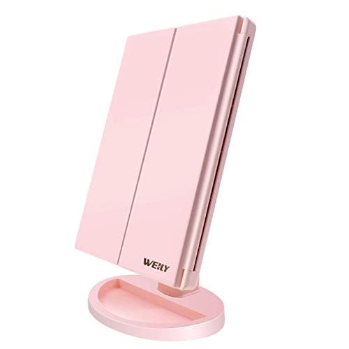 WEILY Kosmetikspiegel mit LED-Beleuchtung für Perfekte Make-up-Verzierungen
| WEILY Schminkspiegel mit 3-Fach-Vergrößer