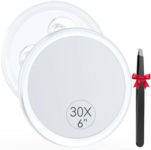 Auxmir 20faches Vergrößerungsmittel-Spiegel & 1faches Makeupspiegel für Kosmetik & Rasieren - drehbar 360° - abnahmbar f
