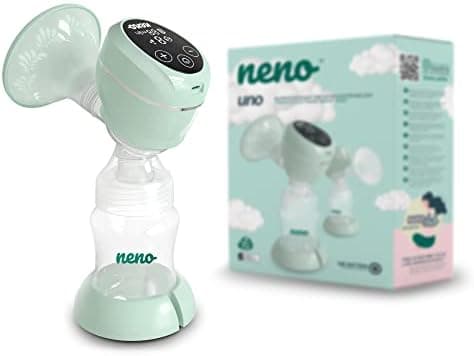 Neno Uno BPA-frei Elektrische Milchpumpe für Tragbare Muttermilch Abpumpen – Kabellos und mit LED-Anzeige – 2 Milchbeute