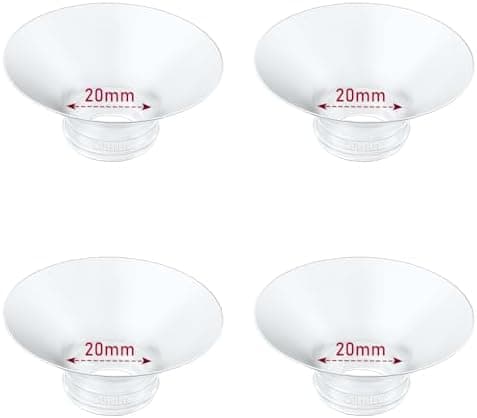4 Stücke Flanscheinsätze 19mm für Momcozy M9/M6/M5/S12 Pro/V1/V2, Nuliie/Medela/KISSBOBO/Lansinoh/eufy/NCVI/Bellababy/Jh