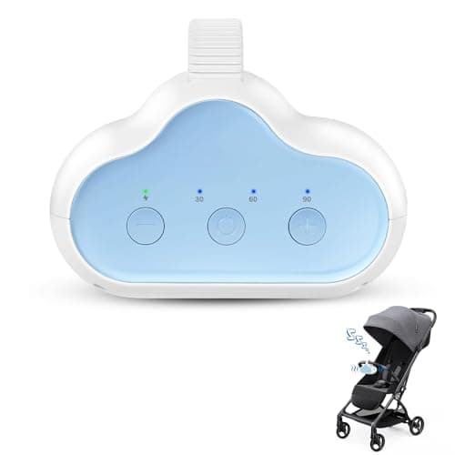 Kinderwagenschaukler: Elektrischer Kinderwagen Rüttler mit Timer und Einstellbaren Schaukelintensitäten USB-C Aufladbar