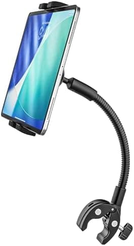 Oilcan Metall Flexible Tablet Halterung für Rollstuhl - Kinderwagen, Fahrrad, Laufband - Adaptables Halterungssystem für