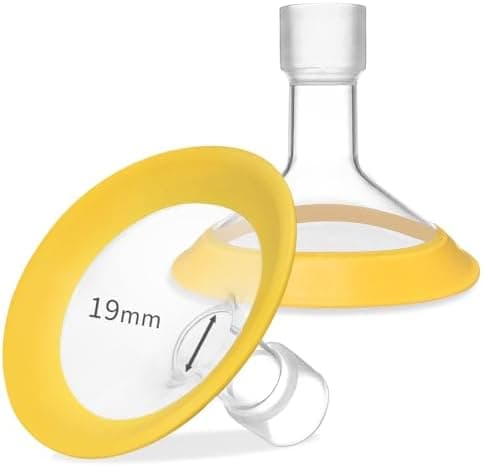 19 mm ovale Flanschschilde kompatibel mit Medela Pumpen - Ersatzteile für Style, Symphony und Swing Maxi