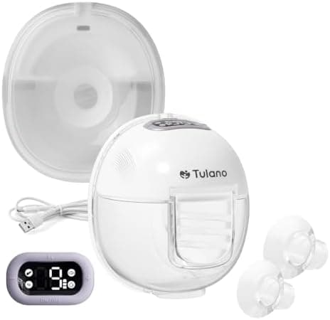 Tulano leiseste kabellose Doppel-Milchpumpe handsfree für Mommys, leise BPA-frei, 150–300 ml, USB wiederaufladbare Milch