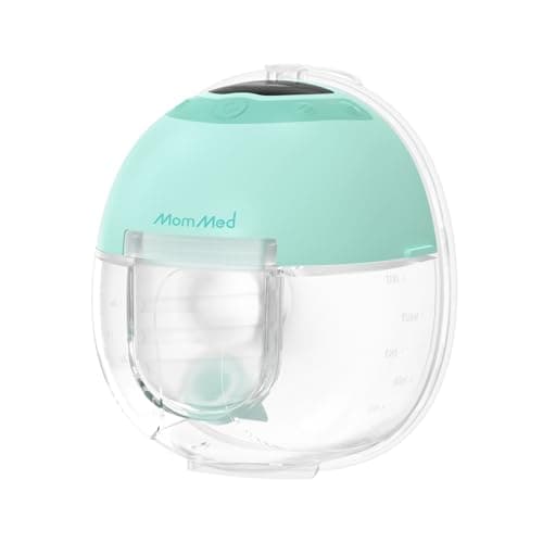 MomMed S33 Tragbare Doppelte Milchpumpe – Leise, Wiederaufladbar & Nachtlicht (Rosa, 17/19/21mm)