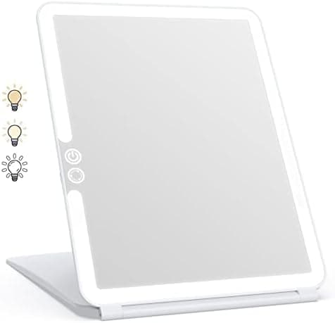 WEILY Kosmetikspiegel mit LED Beleuchtung für Reisen (Schwarz)  
WEILY 2000 mAh USB Aufladbarer Kosmetikspiegel mit Farb
