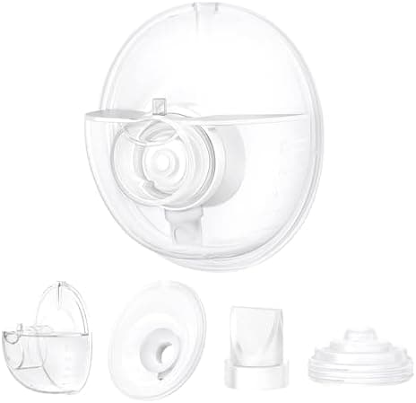 Momcozy M5 Vollständiges Set Milchsammelbecher 160 ml doppelt versiegelter Flansch ErsatzUTTON 24 mmKomplettes Set