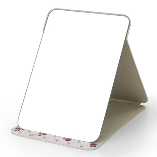 WISYOK Reisespiegel für Frauen | Klappbar, Multistandwinkel, Schwarz PU-Leder, Super HD Schminkspiegel | 16x12cm - Kosme