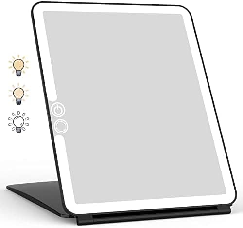 WEILY Kosmetikspiegel mit LED Beleuchtung für Reisen (Schwarz)  
WEILY 2000 mAh USB Aufladbarer Kosmetikspiegel mit Farb