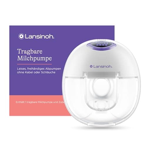 Lansinoh tragbare elektrische Milchpumpe für Mütter - handsfree & leise abpumpen - wiederaufladbarer Akku - einfache Rei
