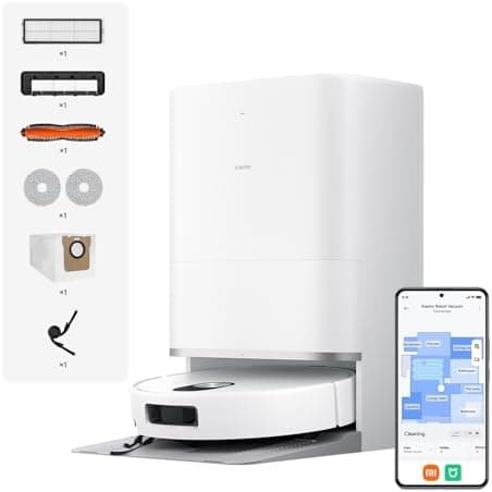 Xiaomi Robot Vacuum X20+ für Haushalte mit großen Flächen - Starkes Saugen bis 280m², LDS-Navigation, 4L Wasserreservoir