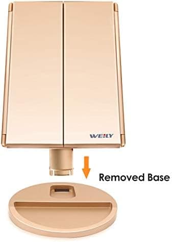WEILY Kosmetikspiegel mit LED-Beleuchtung für Perfekte Make-up-Verzierungen
| WEILY Schminkspiegel mit 3-Fach-Vergrößer