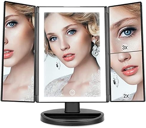 WEILY Kosmetikspiegel mit LED-Beleuchtung für Perfekte Make-up-Verzierungen
| WEILY Schminkspiegel mit 3-Fach-Vergrößer