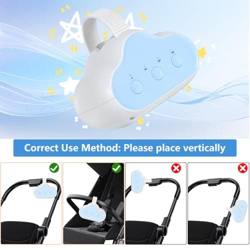 Original Wiederaufladbarer Kinderwagenschaukler (USB-C) Schlafhilfe mit Timer - 3 Einstellbare Schaukelintensitäten - Au