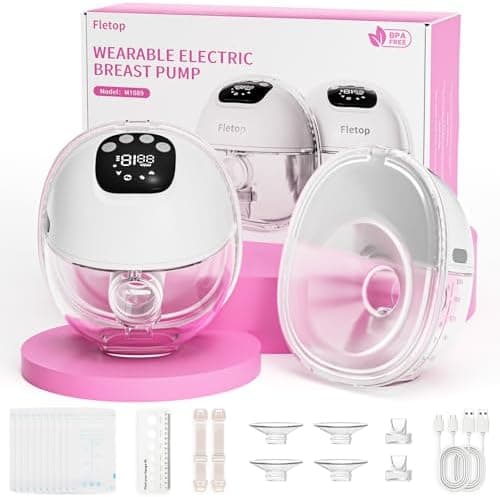 Elektrische Milchpumpe Tragbar, BPA-frei, 4 Modi 12 Stufen & Leise Betriebssound, 24mm Flansch mit Ersatzteilen, Ideal f