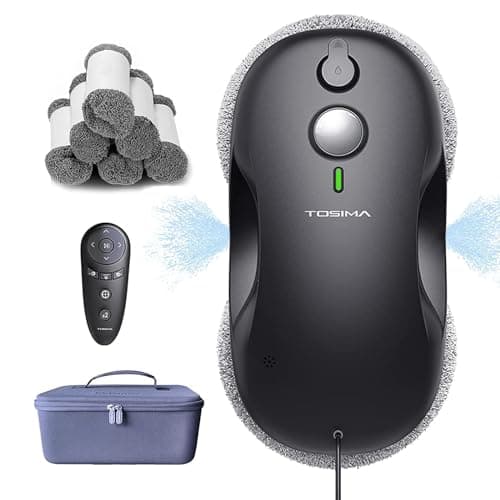 Tosima W2 Fensterputzroboter 3800 PA - automatischer Fensterroboter mit Fernbedienung, intelligenter Navigation und Kant