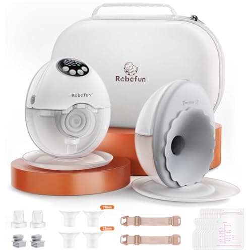 Robofun Handsfreie Elektrische Milchpumpe 2er-Pack Rosa