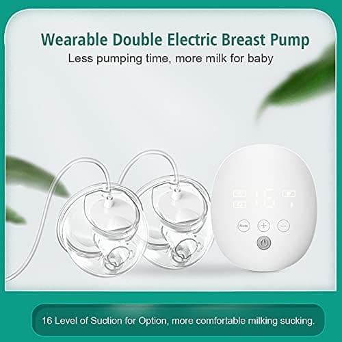 S4DW Elektrische Milchpumpe, Doppelt Tragbar Freihändig, 16 Stufen, 3 Modi, ultra still, ultra leicht, für Reisen und zu