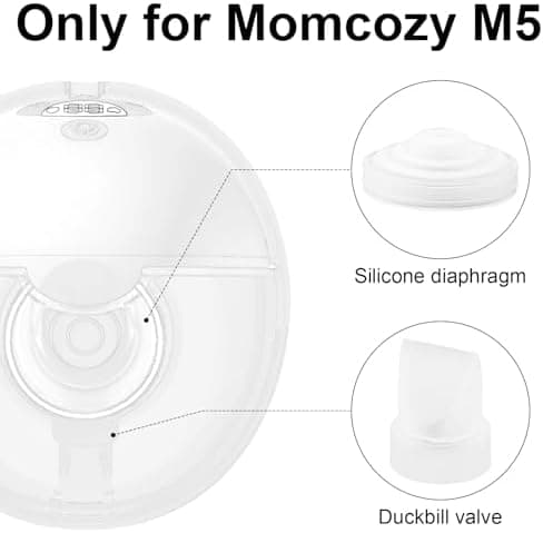 6 Stück Entenschnabel Ventile und 2 Silikon Membranen Kompatibel mit M5, Ersatzteile für Milchpumpenzubehör bei M5 Milch