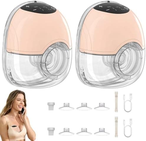 Schmerzlose 2-Stück Elektrische Milchpumpe mit 12 Stufen Handsfreepumpe und 17/19/21MM Flanschen für Mamas während der S