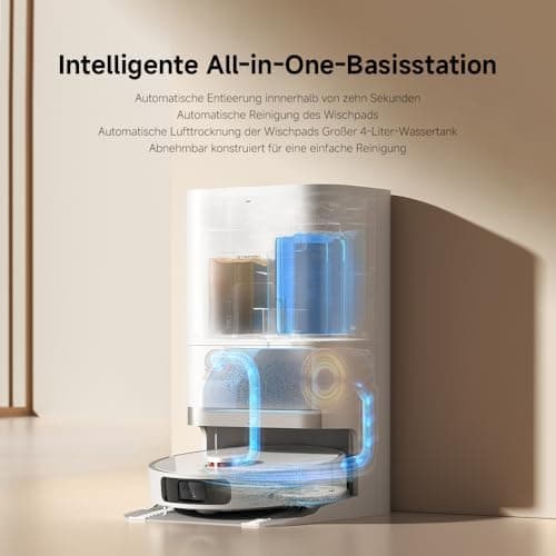 Xiaomi Robot Vacuum X20+ für Haushalte mit großen Flächen - Starkes Saugen bis 280m², LDS-Navigation, 4L Wasserreservoir
