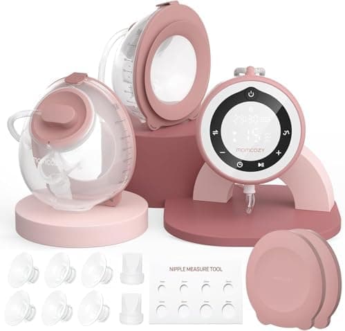 Momcozy V2 Pro Milchpumpe Elektrisch - Leichtig & Kompatibel, tragbar Doppelpumpe Handsfree mit 3 Saugstufen & 15 Stufen