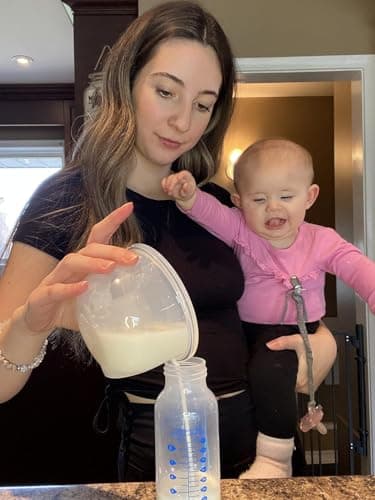 Bellababy Elektrische Milchpumpe Tragbar, Schmerzfrei und Geräuscharm, 4 Modi und 9 Saugstufen, Touchscreen-LCD-Display,
