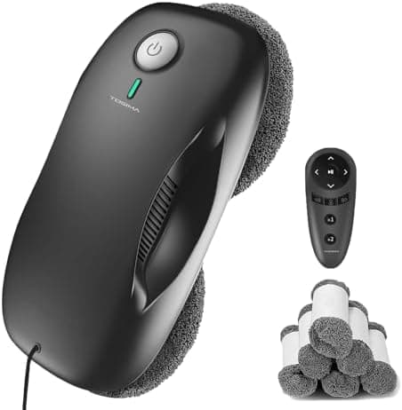 Tosima W2 Fensterputzroboter 3800 PA - automatischer Fensterroboter mit Fernbedienung, intelligenter Navigation und Kant