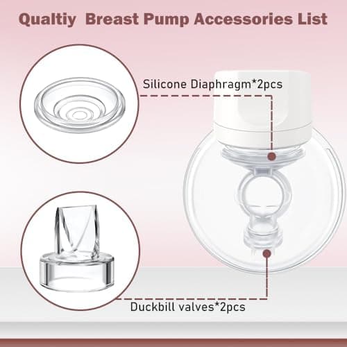 Momcozy S9 Pro/S12 Pro/S9/S12 Ersatzteile: 2 Stück Entenschnabelventil und 2 Stück Silikon-Membranen, optimale Stillzube