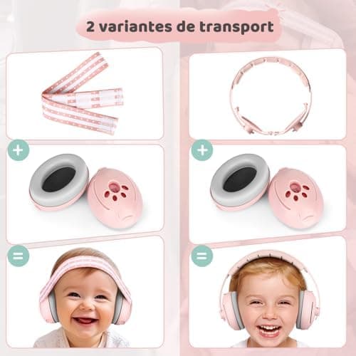 Baby Gehörschutz Kopfhörer mit Geräuschunterdrickung 0-2 Jahre Alltag & Events Ideal