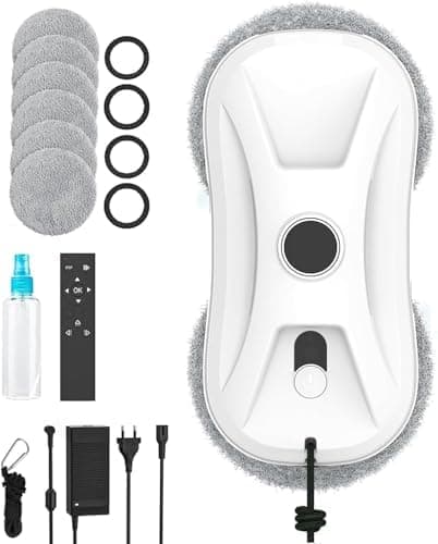 Fensterputzroboter 5600Pa - Effizient für Hausfrauen und -herren bei der Fensterreinigung im Wohnzimmer und Badezimmer.