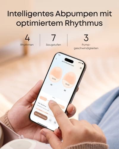 Eufy Tragbare Milchpumpe E20 - Elektrisch, 3 Heizstufen, HeatFlow Technologie