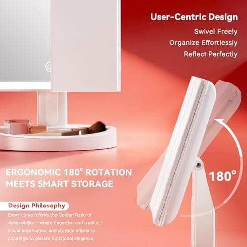 Auxmir Kosметikspiegel mit Beleuchtung und Vergrößerungserfahrung
Auxmir LED Tischspiegel für Beautyenthusiaste mit 3 Li