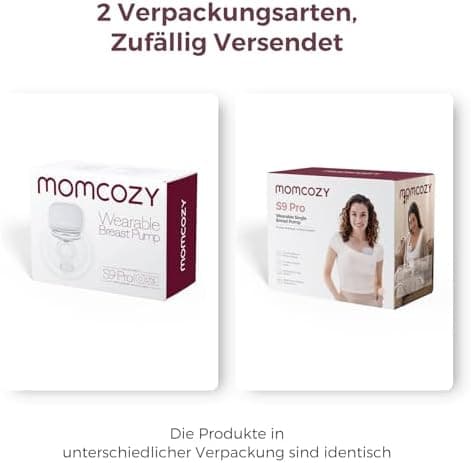 Momcozy S9 Pro Elektrische Milchpumpe für Mütter - Leistungsstarke Tragbarkeit, Längste Akkulaufzeit & LED-Anzeige (24mm