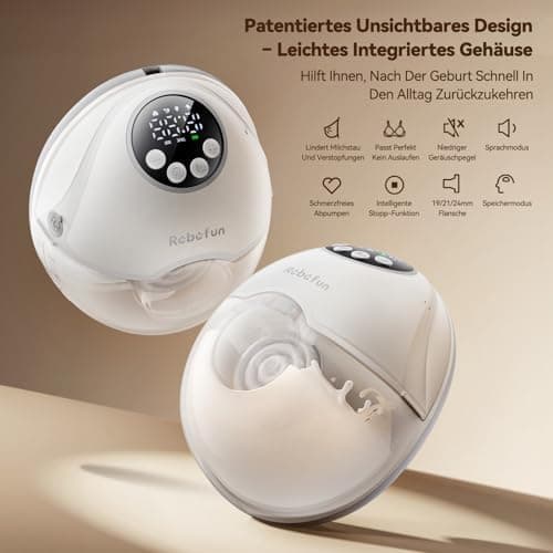 Robofun Elektrische Milchpumpe Freihändig 2er-Pack
