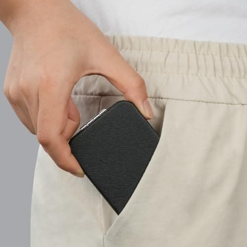 OSDUE Tragbare Kosmetikspiegel: Mini PU-Leder Taschenspiegel mit Vergrößerung, perfekt für Reise und Schminken, Geschenk