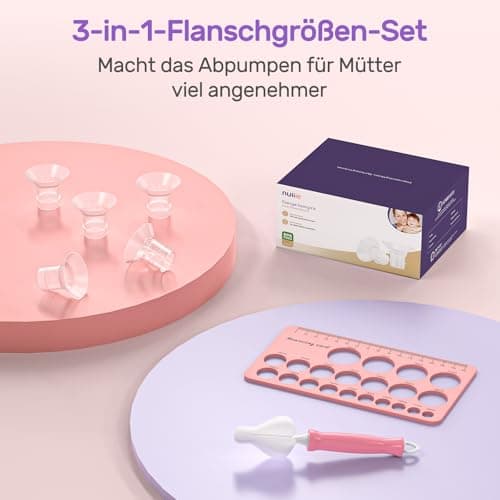 Nuliie Milchpumpen-Flanscheinsätze 10 Stückeffizienteres & schmerzfreues Abpumpen, BPA-frei, kompatibel mit Momcozy/Mede
