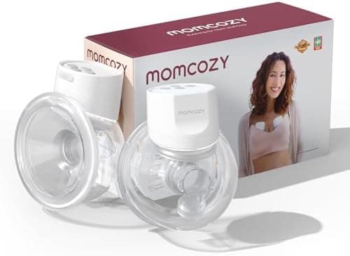 Momcozy Hands-Free Milchpumpe S12 Pro, elektrisch tragbar, 3 Modi, 24 mm, Weiß