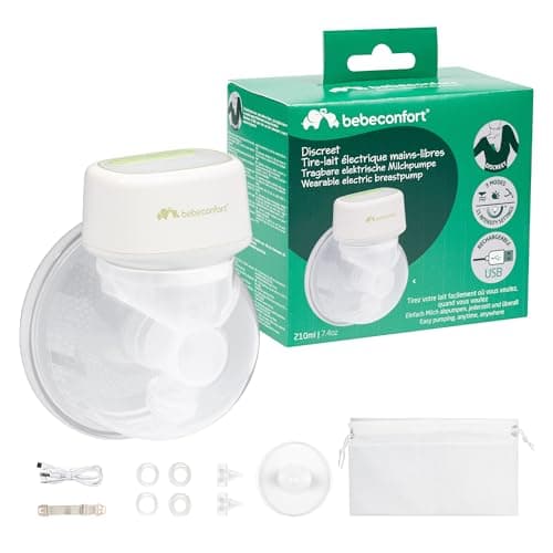 Bebeconfort Diskrete Milchpumpe Handsfree - Elektrisch, leises Abpumpen (51db), langlebiger Akku