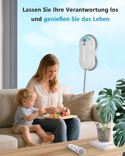 Fensterputzroboter mit starkem Saugafari und Luftdrucksensor - ideal für professionelle Fensterreinigung mit bidirektion