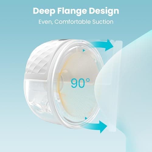 Paruu P10 Milchpumpe Elektrisch Freihändig - starke Saugleistung 338mmHg, 4 Modi und Smart-Display, 19/21/24/28mm Flansc