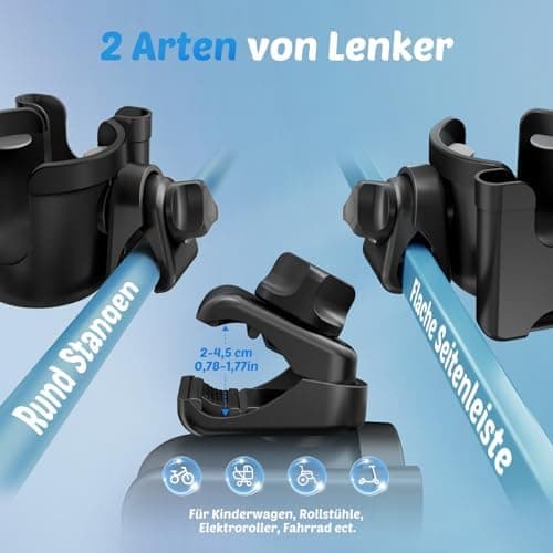 Getränkehalter für Kinderwagen Guiseapue Universal, Kaffeeschalenhalter für Rollator und Rollstuhl, Geschenk für Neu Mam