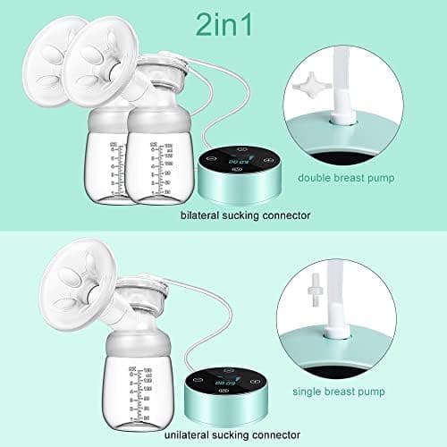 Elektrische Milchpumpe Doppel 3 Modi 10 Saugstufen BPA-frei (1)  
Wiederaufladbare Elektrische Milchpumpe Doppel 3 Modi