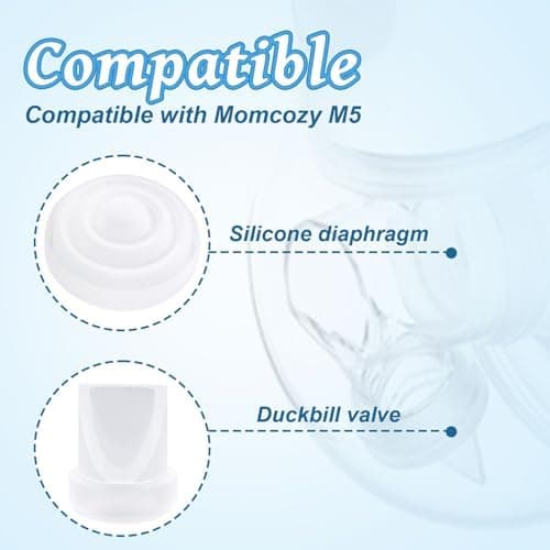 Ersatzteile Mom Cozy M5 12 Teilig Milchpumpe 8 Entenschnabelventile 4 Silikonmembranen Kompatibel Mit M5
| Mom Cozy M5